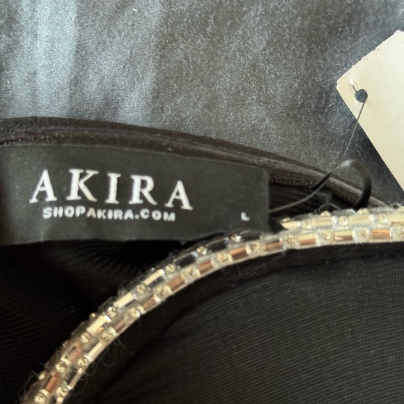 AKIRA EVERYONE WANTS HER STRAPLESS MINI DRESS IN BLK NWT LG - Picture 13 of 13